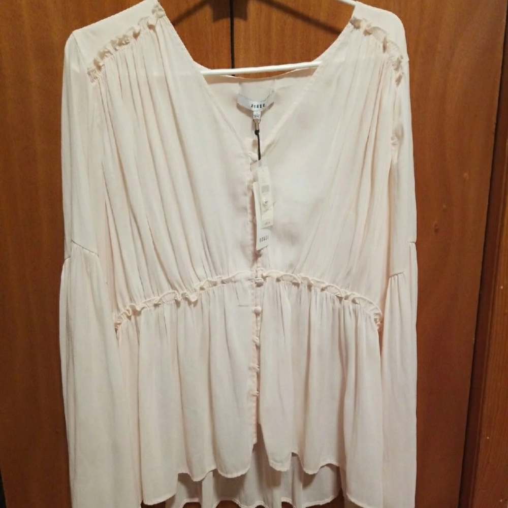 Anthropologie Bell Sleeve Blouse
